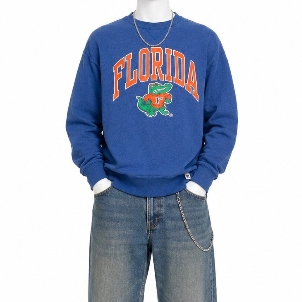 Vintage 90s Florida Gators Russell Athletic Sweatshirt XL Made USA big logo NCAA